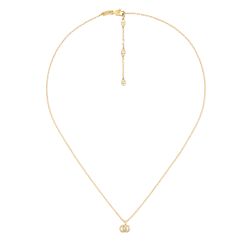 Gucci Yellow Gold Running GG Pendant Necklace