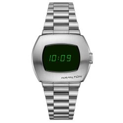 Hamilton American Classic PSR Digital Quartz Stainless Steel Bracelet Watch | 40.8mmx34.7mm | H52414131