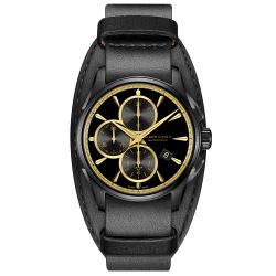 Hamilton Jazzmaster Automatic Chronograph Black Leather Strap Watch | 42mm | H32506730