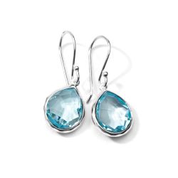 IPPOLITA Blue Topaz Mini Teardrop Earrings in Sterling Silver | ROCK CANDY