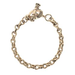 King Baby Solid Small Twisted Eight Link Chain Yellow Gold Bracelet | 5.5mm