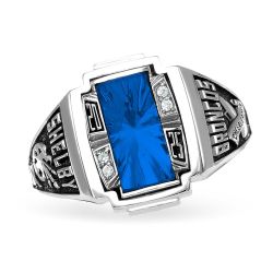 Ladies' Art Deco Accolade High School Class Ring