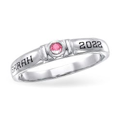 Ladies' Irresistible Birthstone Stackable High School Class Ring