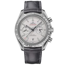 OMEGA Speedmaster Grey Side of the Moon Co-Axial Chronometer Chronograph Grey Leather Strap Watch | 44.25mm | O31193445199001