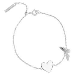 Olivia Burton You Have My Heart Silver Bee Chain Bracelet
