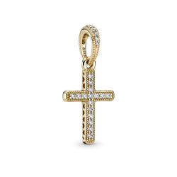 Pandora Gold Sparkling Cross Pendant