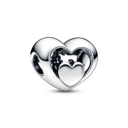 Pandora Openwork Heart & Script Charm