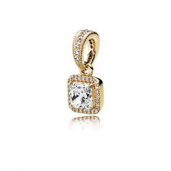 Pandora Gold Timeless Elegance Pendant, Clear Cubic Zirconia