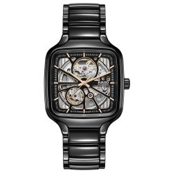 Rado True Square Automatic Open Heart Black Ceramic Bracelet Watch | 38mm | R27086162