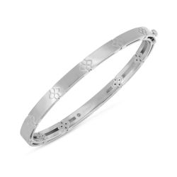 Roberto Coin Love in Verona Narrow Width Bangle Bracelet, White Gold