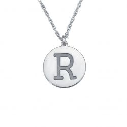 Alison and Ivy Single Uppercase Initial Round Pendant 16mm