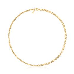 TOUS Calin Yellow Gold-Plated Round Rings Choker Necklace