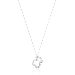 TOUS Twisted Sterling Silver X-Large Bear Motif Pendant Necklace