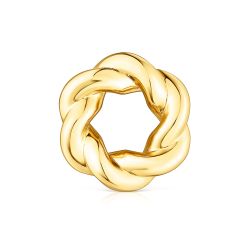 TOUS Twisted Yellow Gold-Plated Donut Pendant