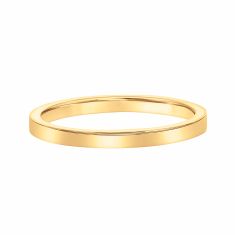 14k Yellow Gold 2mm Flat Profile Wedding Band