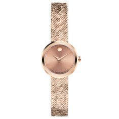 Movado Museum Velura Mini Rose Gold-Tone Mesh Bracelet Watch 21mm - 0607892 Movado Museum Velura Mini Rose Gold-Tone Mesh Bracelet Watch 21mm - 0607892