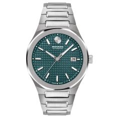 Movado Centurion Automatic Teal Dial Stainless Steel Bracelet Watch 40mm - 0607968 Movado Centurion Automatic Teal Dial Stainless Steel Bracelet Watch 40mm - 0607968
