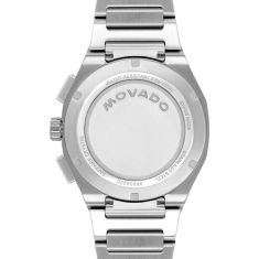 Movado Centurion Chronograph Black Dial Stainless Steel Watch 40mm - 0608109
