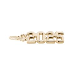 14k Yellow Gold 2025 Flat Charm