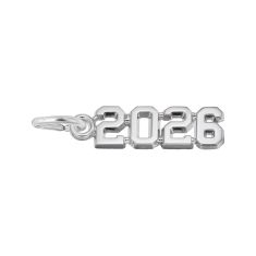 Sterling Silver 2026 Flat Charm Sterling Silver 2026 Flat Charm
