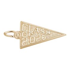 image of 14k Yellow Gold Class of 2026 Graduation Flag Flat Charm with sku:10682604000