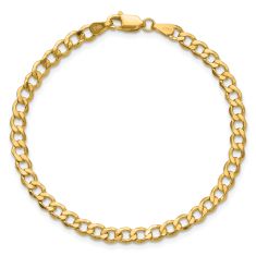 10k Yellow Gold 4.3mm Curb Link Chain Bracelet