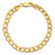 10k Yellow Gold 6.5mm Curb Link Chain Bracelet