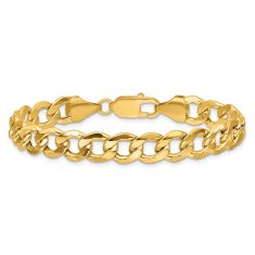 10k Yellow Gold 9mm Curb Chain Bracelet