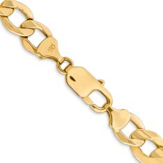 10k Yellow Gold 9mm Curb Chain Necklace
