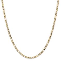 10k Yellow Gold 3.5mm Figaro Chain Necklace