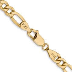10k Yellow Gold 5.35mm Figaro Chain Necklace