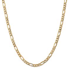 10k Yellow Gold 5.35mm Figaro Chain Necklace