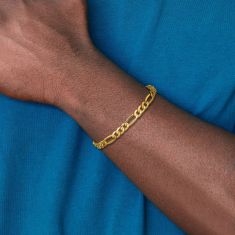10k Yellow Gold 6.25mm Figaro Chain Bracelet