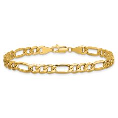 10k Yellow Gold 6.25mm Figaro Chain Bracelet