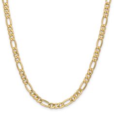 10k Yellow Gold 6.25mm Figaro Chain Necklace