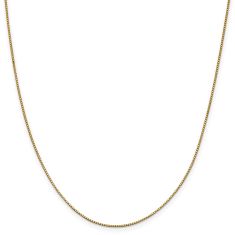 image of 10k Yellow Gold 0.95mm Box Chain Necklace with sku:10BX095N