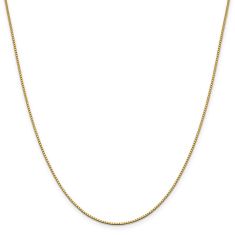 image of 10k Yellow Gold 1.05mm Box Chain Necklace with sku:10BX105N