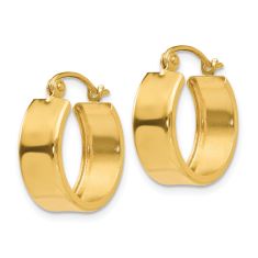 10k Yellow Gold Small Hoop Earrings, 17mm