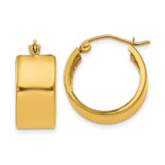 10k Yellow Gold Hoop Earrings, 15mm 10k Yellow Gold Hoop Earrings, 15mm