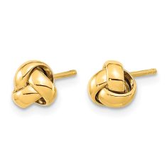 10k Yellow Gold Love Knot Stud Earrings