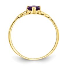 Heart Amethyst 10k Yellow Gold Ring