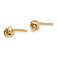 10k Yellow Gold Knot Stud Earrings