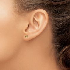 10k Yellow Gold Knot Stud Earrings