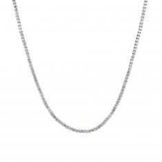10ctw Lab Grown Diamond White Gold Tennis Necklace | 22 Inches