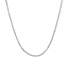 10ctw Lab Grown Diamond White Gold Tennis Necklace | 22 Inches
