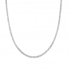10ctw Lab Grown Diamond White Gold Tennis Necklace | 18 Inches