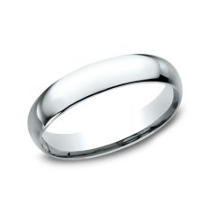 10k White Gold 4mm Comfort Fit Plain Wedding Band
