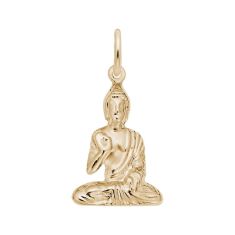 image of 10k Yellow Gold Buddha Flat Back 2D Charm with sku:10156503000