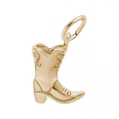 image of 10k Yellow Gold Cowboy Boot 3D Charm with sku:10631203000
