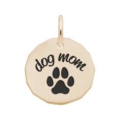 10k Yellow Gold Dog Mom Flat Charm